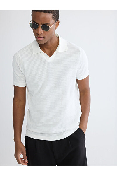 LC Waikiki Ανδρικό μπλουζάκι από χτενισμένο βαμβάκι με λαιμόκοψη πόλο σε χρώμ...