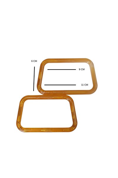 MarifetDükkan Kare Plastic Ch Bag Sapi / 2 Pieces