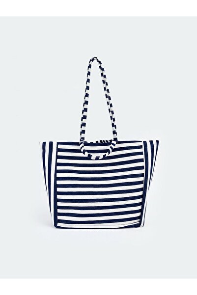 LC Waikiki Özmarka Νέα Σεζόν Ριγέ Γυναικεία Παραλία Τσάντα σι