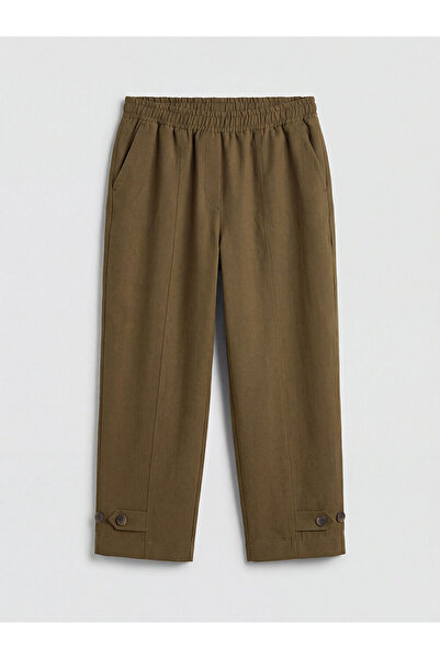 LC Waikiki Γυναικείο παντελόνι Özmarka Νέας Σεζόν με ελαστική μέση και κανονι...