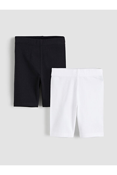 LC Waikiki Özmarka Νέα Σεζόν Κοντό Κολάν για Κορίτσια με Ελαστική Μέση, Σετ 2...