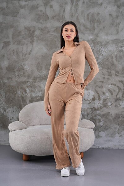 ZAVIXO Βαμβακερό γυναικείο σετ πιτζάμες 2 τεμαχίων (κάτω και επάνω μέρος)