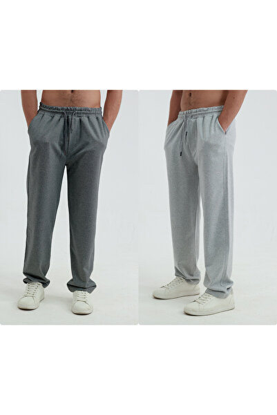 KİMSE GÖRMEDEN Men's Unisex Sweatpants with Piping, 2-Piece Set, 2 Pieces, Co...