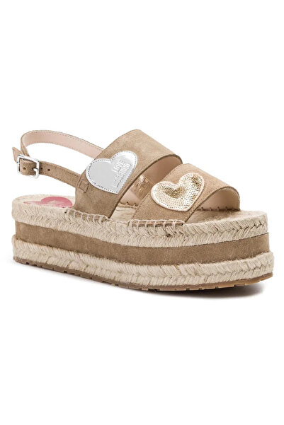 Love Moschino Sandale damă - Espadrile cu platformă - mărime 40 - Bej Piele N...