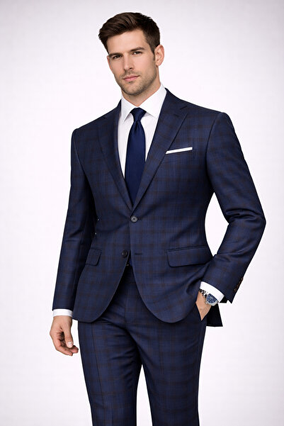 FABIO CASSEL Slim Fit Erkek Takım Elbise - Şık Modern Premium Tasarım