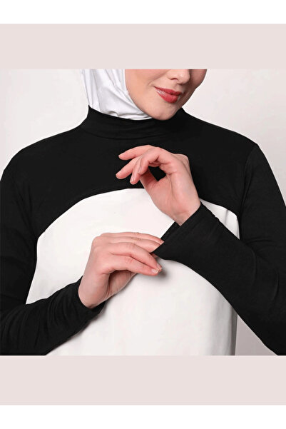 LİNOTTİ Women's Tesettür Fishing Collar with Sleeves and Neck Collar