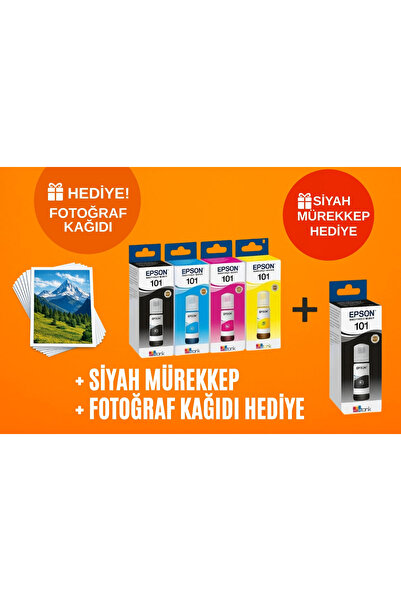 EPSON 101 Ecotank L14150 Orjinal Mürekkep Seti 14u1284