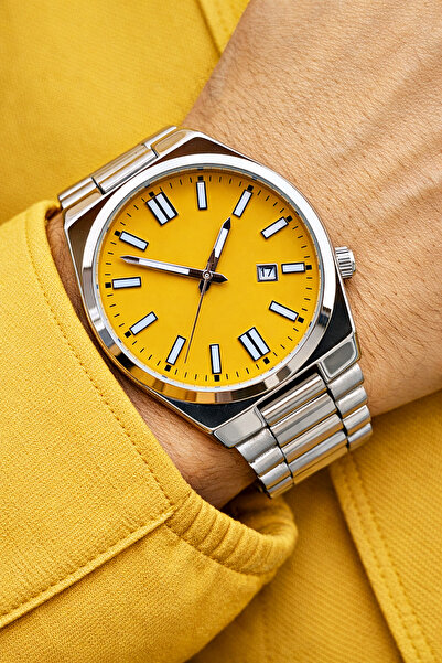 Weluxa Silver Color Calendar Men's Wristwatch + Watch Box