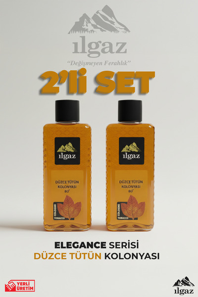 ILGAZ Düzce Tütün Kolonyası 2'li Set 80 Derece 400 ml | Elegance Series
