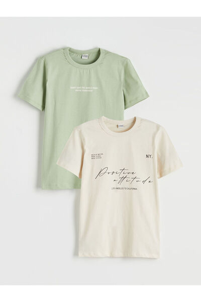 LC Waikiki Baskılı Erkek Çocuk Tişört 2'li