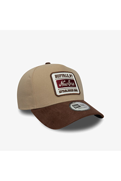 NEW ERA قبعة من جلد الغزال Eframe للجنسين باللون البيج