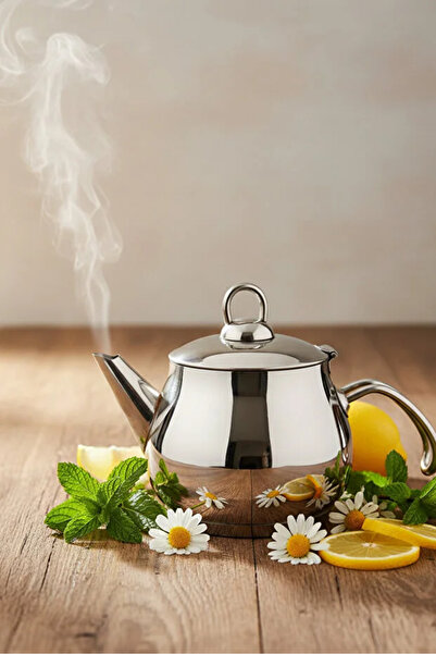 ACELEYOLLA Küre 1 Litre Paslanmaz Çelik Bitki Çayı Demliği