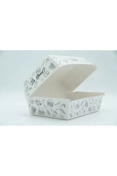 Foodpack BLACK-WHITE BURGER MENU BOX 100 SET