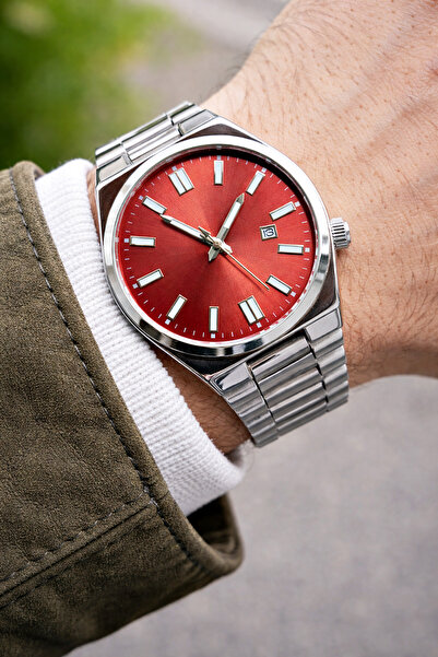 Weluxa Silver Color Calendar Men's Wristwatch + Watch Box