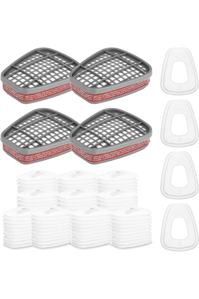 LET Σετ φίλτρων 6001 για μάσκα αναπνευστήρα – 100 φυσίγγια + 4 φίλτρα και καπ...