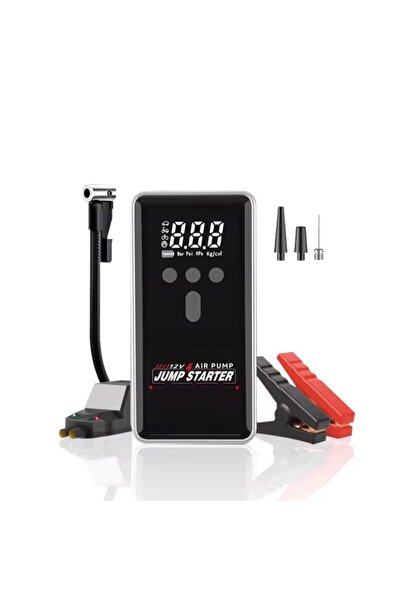EN SİGA Akım Korumalı 16.000 Mah Akü Şarj Cihazı Çantalı Jump Starter Kompres...