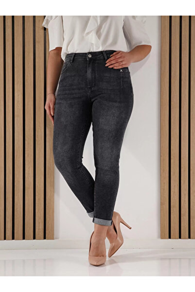 Zaira Women's Baggy Fit Jeans Amira Grey #A1402 - 38(5XL)