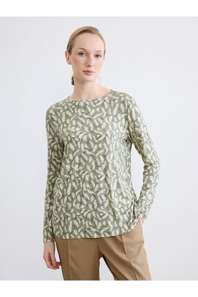 LC Waikiki Γυναικείο μπλουζάκι Özmarka New Season με σχέδιο περιλαίμιου γιακά