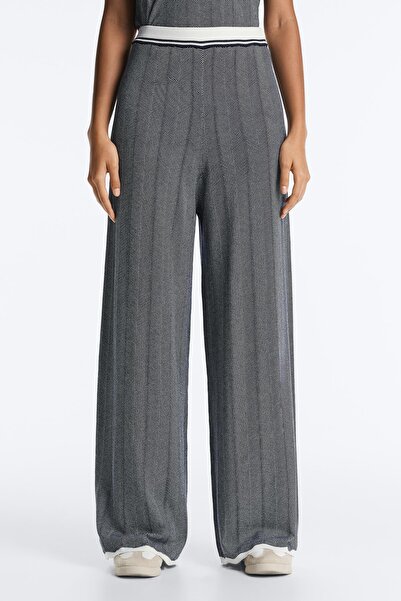 Oysho Balıksırtı örgü düz paça pantolon