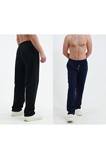 KİMSE GÖRMEDEN Men's Unisex Sweatpants with Piping, 2-Piece Set, 2 Pieces, Co...