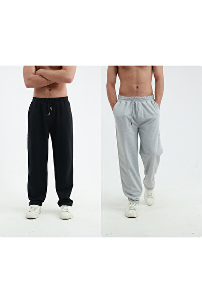 KİMSE GÖRMEDEN Men's Unisex Sweatpants with Piping, 2-Piece Set, 2 Pieces, Co...