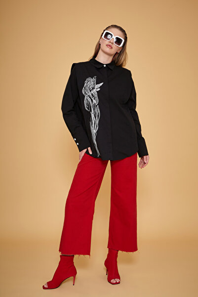 VERDA Με σχέδιο Ποπλίνα Πουκάμισο