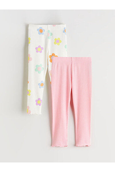 LC Waikiki Κοριτσίστικο καλσόν με ελαστική μέση, 2 τεμάχια (S6)