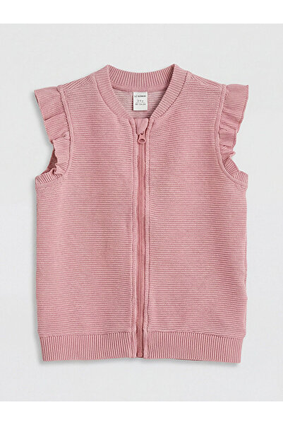 LC Waikiki Vizyon New Season Tricotaj cu volane pentru fete vestă