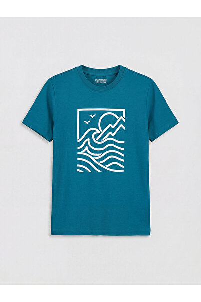 LC Waikiki Özmarka New Season Crew Neck Printed Boys' T-Shirt