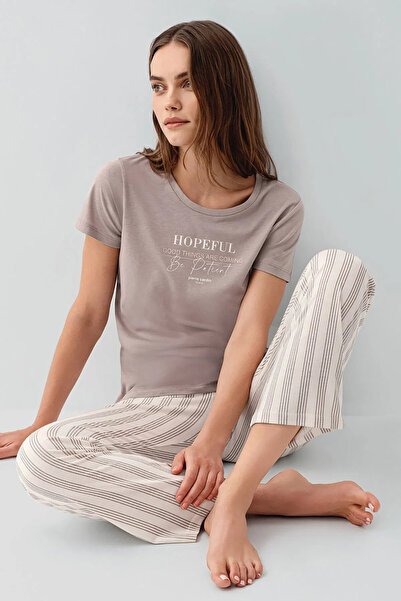 Pierre Cardin Modal Cotton Pcs Short Sleeve Women's Pajama Set Hopeful