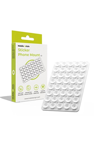 Mobile Origin O1 Universal Silicone Phone Sticker Mount, White