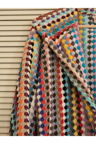 Peacock Multicolor Polkadot Premium Bathrobe
