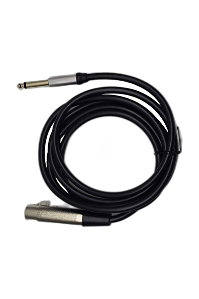 chester 1.8 Metre 6.35 mm to XLR Erkek Ses Kablosu - Çivi Jak to XLR Konnektö...