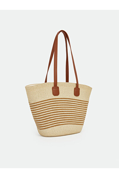 LC Waikiki Nevavm Farkıyla Women's Straw Beach Bag