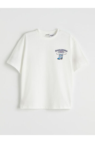 LC Waikiki Tricou pentru copii Ecru Bis guler rotund nnamoroll Bas cu imprime...