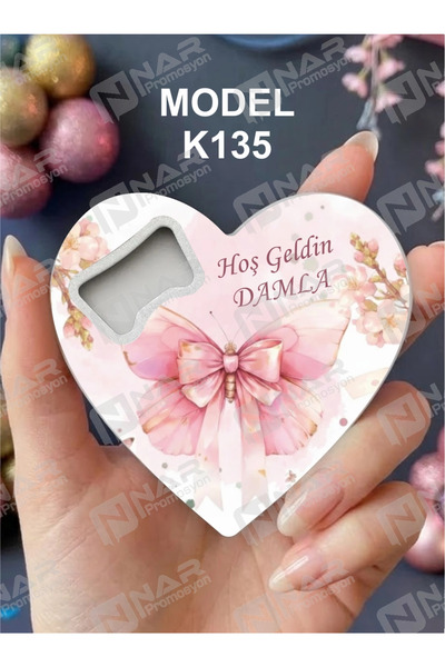 Nar Promosyon Kalp Açacak Magnet 40 Adet - Ambalaj Hediye - Kalp,Balon,Ayak,D...