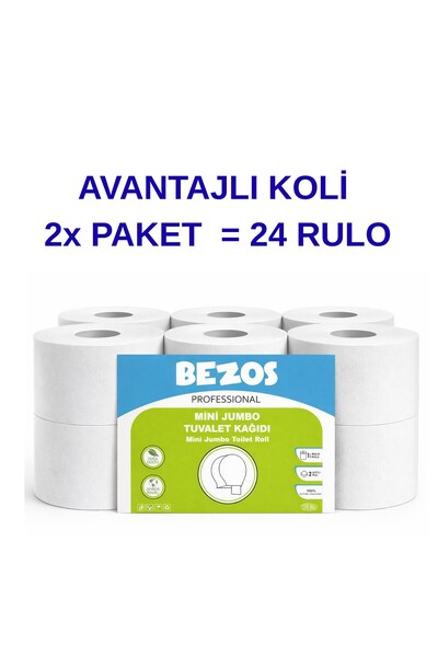 Twin Store بيزوس مناديل تواليت صغيرة احترافية 24 لفة |   2 طابق |   السليلوز ...