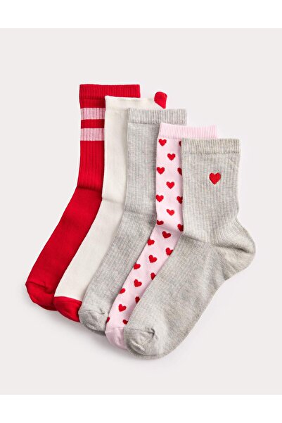 Marks & Spencer 5'li Kalp Desenli Çorap