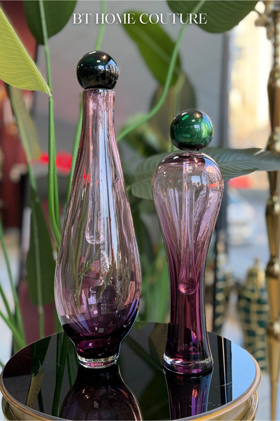 vazo 2'Lİ TASARIM CAM ŞİŞELER