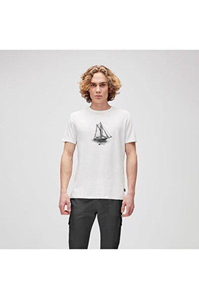 Bad Bear Art of Journey Men's Beige Round Neck T-Shirt