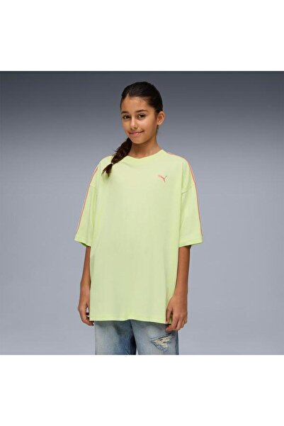 Puma Детска зелена тениска с голям принт