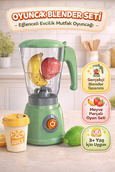 TRENDZONE Meyve Parçalı Oyuncak Blender Seti – Evcilik Mutfak Oyuncağı Çocuk ...