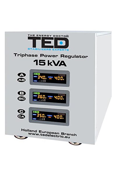 TED Electric Stabilizator de tensiune TED TED-SVC15000, trifazat cu servomoto...