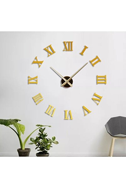 Leyaton Gold Roman Numeral DIY Wall Clock Rvryt-Rs345