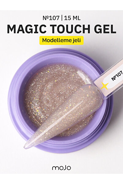 MOJO Tırnak Yapılandırma Jeli Magic Touch №107 (15 ml) – Bej Protez Tırnak Uz...