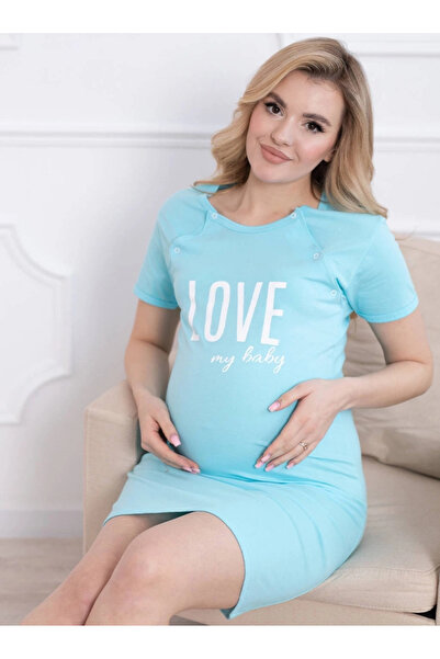 Formommy Camasa de maternitate si alaptare For Mommy Mint, din bumbac, design...