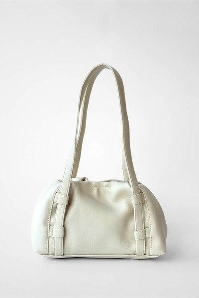 Yuka Atelier Sevilla detaliu încrețit Baghetă Minimal geantă de umăr