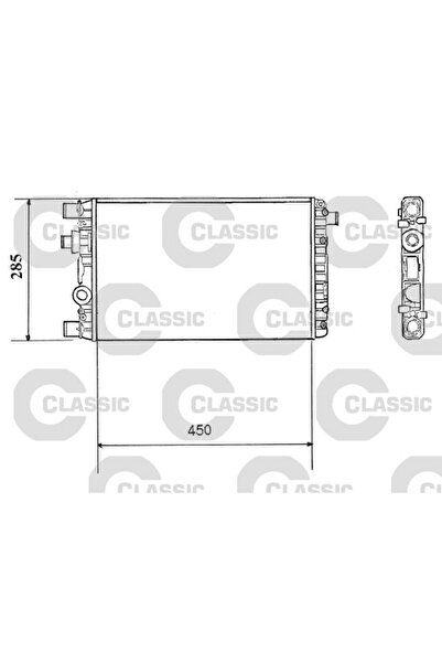 VALEO x RADYATÖR CLASSIC FIAT SEICENTO 1.1 98-10 23x285x450 AC /-