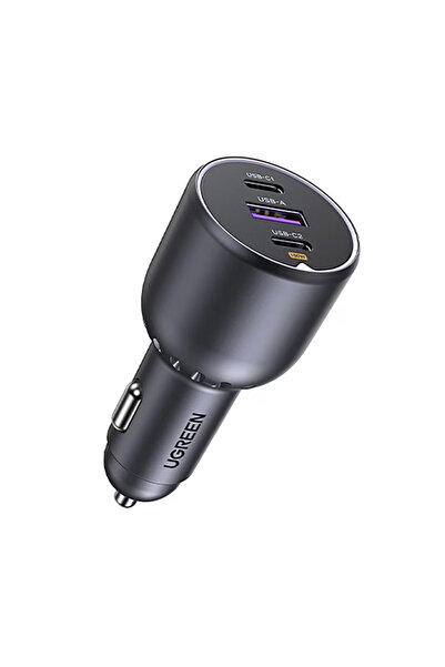 Ugreen Car Charger EC705, 130W, 5A, 1 x USB-A - 2 x USB-C, USB-C Cable Includ...