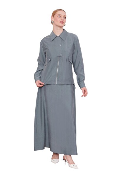 Levidor Σετ φούστας με Με λεπτομέρεια τσέπης φερμουάρ